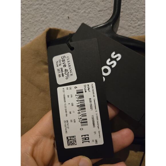 Hugo Boss Women's Belted Wrap Dress Brown Knee Length Size 6 NWT 595 - Picture 7 of 11